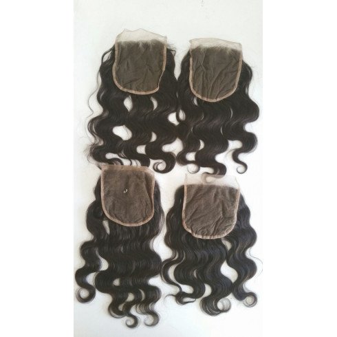 Raw body wave lace closures